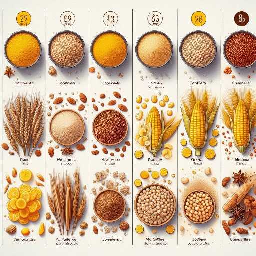 Side-by-side comparisons illustrating the nutritional superiority of millets compared to other grains or foods, highlighting their unique nutrient content.